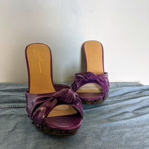Gwyneth shoes purple ope toe heeled sandals